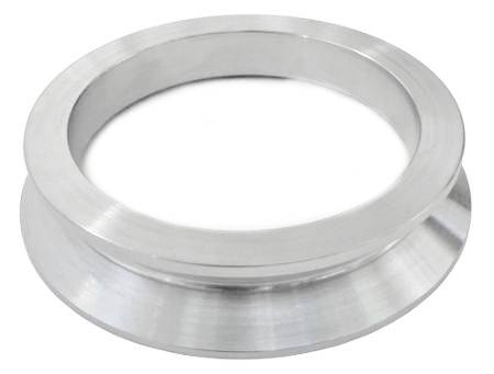 Standard 3" V-Band (3.75" Flange OD) to 4" Pipe - Machined Transition Piece (Stainless Steel)