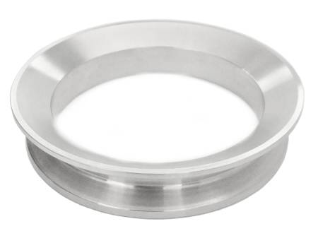 Standard 3" V-Band (3.75" Flange OD) to 4" Pipe - Machined Transition Piece (Stainless Steel)