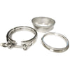 4" Stainless Weld V-band Flange/Clamp Set w/Transition to 5" for T4 GT/GTX42/45