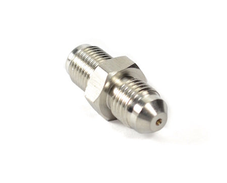 -4 size Oil inlet fitting for GT28 GTX28 GT30 GTX30 GT35R G25 G30 G35 w/ built-in .035" RESTRICTOR
