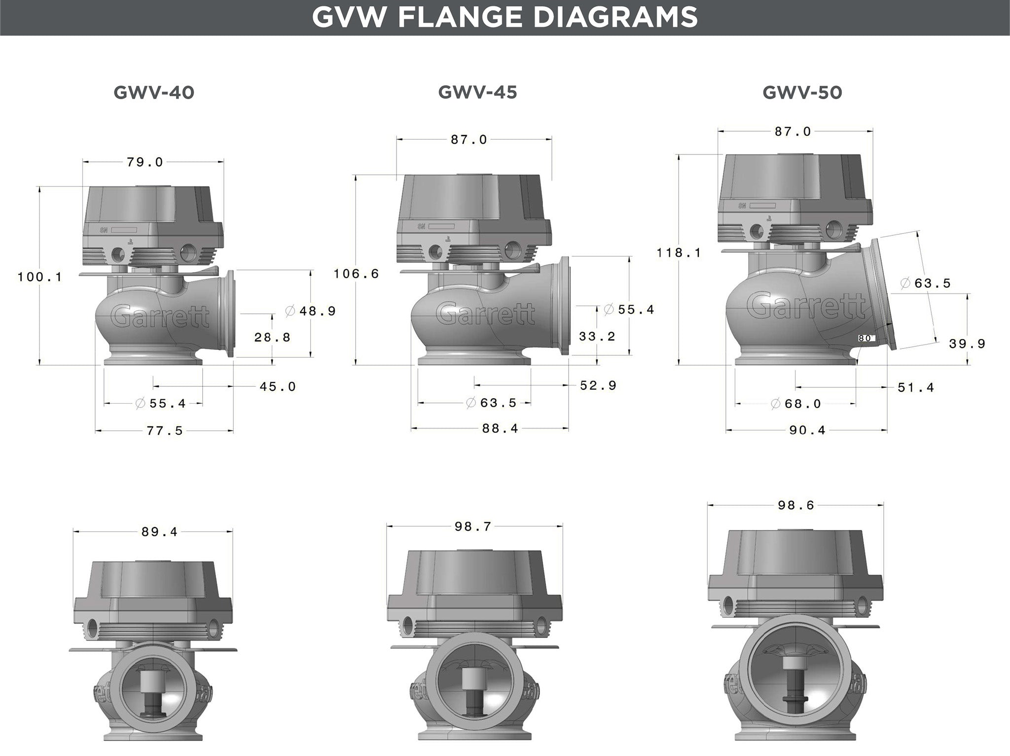 Garrett GVW-40 External Wastegate Kit 40mm