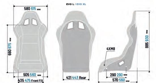 Sparco Evo XL QRT Competition Seats 008015RNR