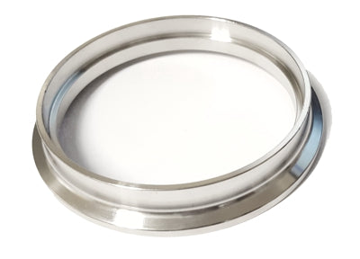 Flat (NO PROTRUDED LIP), 3" Stainless Weld Flange, V-band, 304 stainless, 3.55" OD (3-5/8" OK)