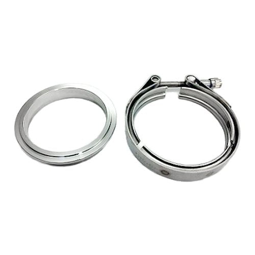 Stainless Downpipe Flange and Clamp set 3" GT V-band (w/Protruded 78mm lip at the ID) 90mm OD