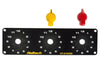 Haltech Triple Switch Panel w/Yellow & Red Knobs (HT-010508)