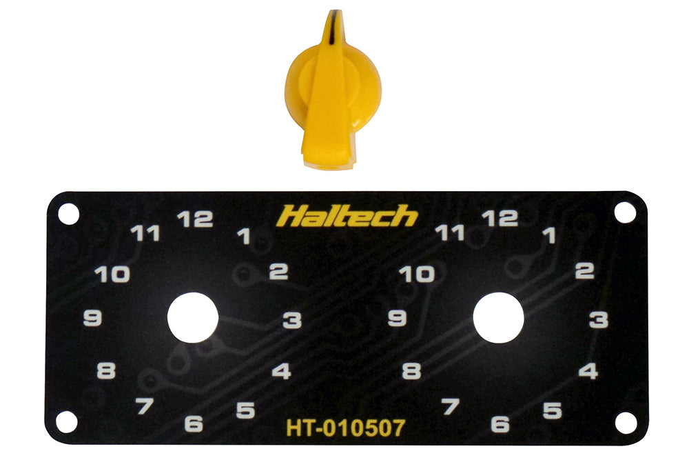 Haltech Dual Switch Panel Kit w/Yellow Knob (HT-010509)
