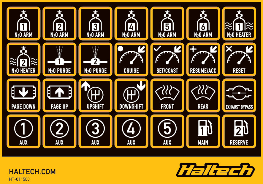 Haltech CAN Keypad Label Set (HT-011500)