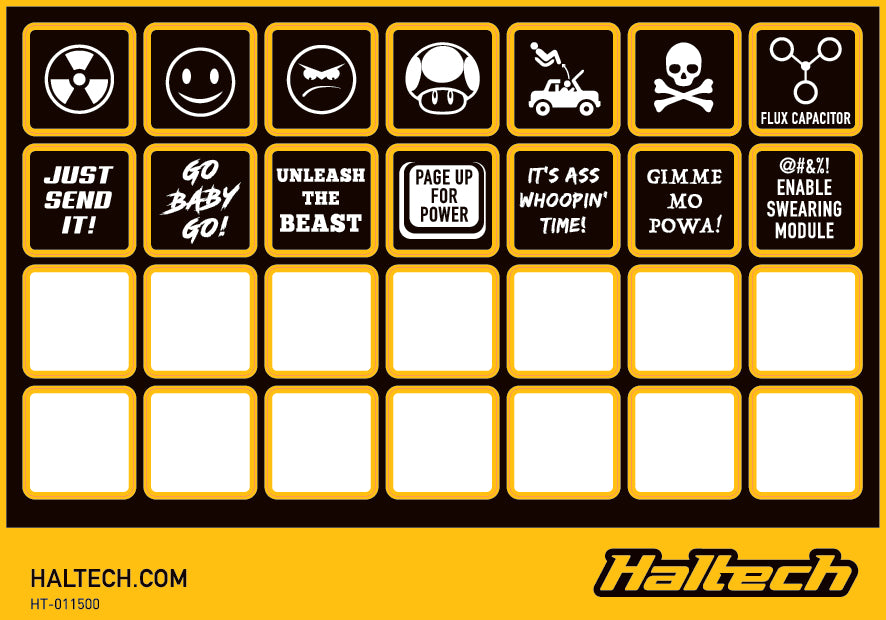 Haltech CAN Keypad Label Set (HT-011500)