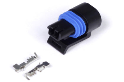 Plug and Pins Only - Delphi 2 Pin GM style Coolant Temp Connector (Black)
