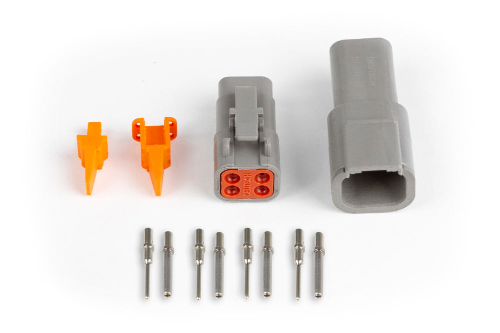 Haltech Matching Set of Deutsch DTM-4 Connectors 7.5 Amp Plug & Pins