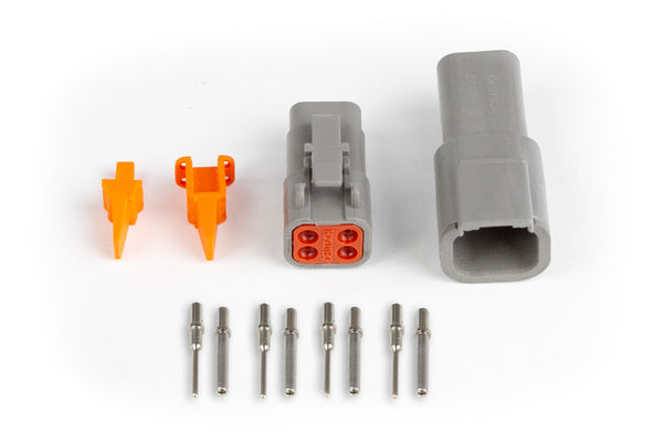 Haltech Matching Set of Deutsch DTM-4 Connectors 7.5 Amp Plug & Pins