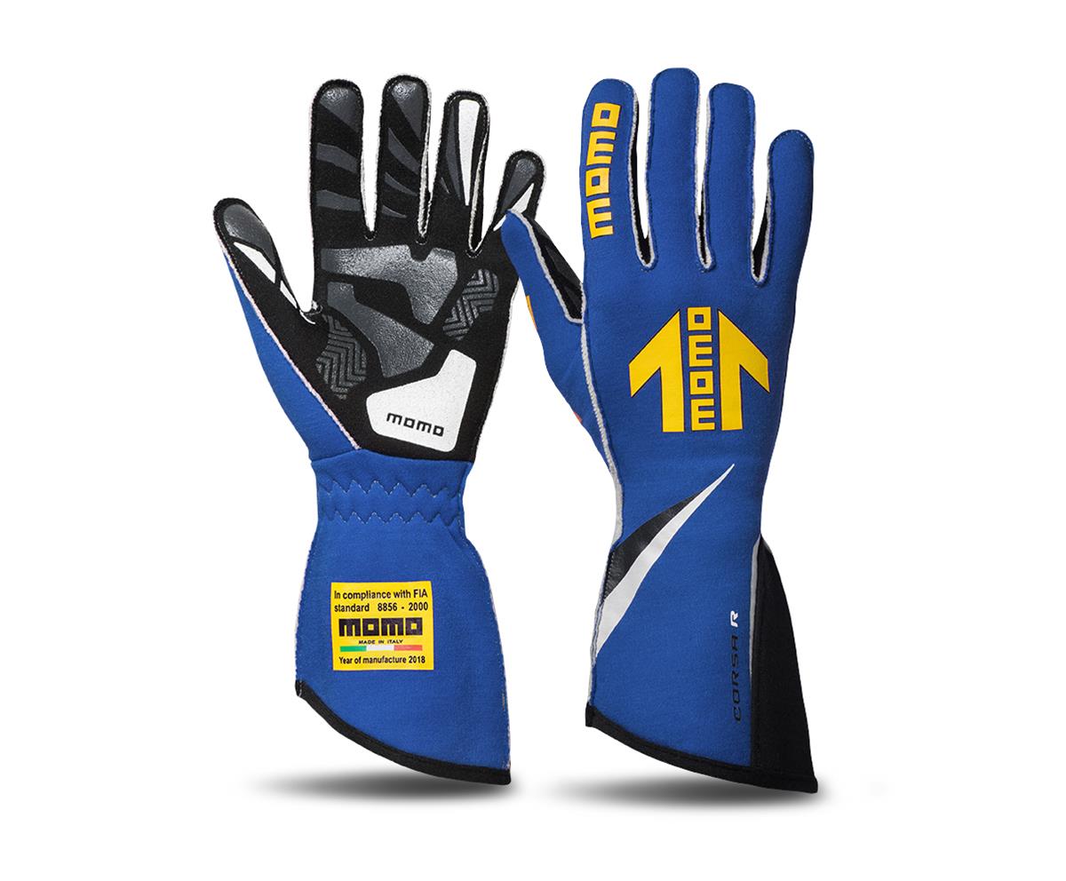 MOMO Racing Corsa R Racing Gloves (Blue)