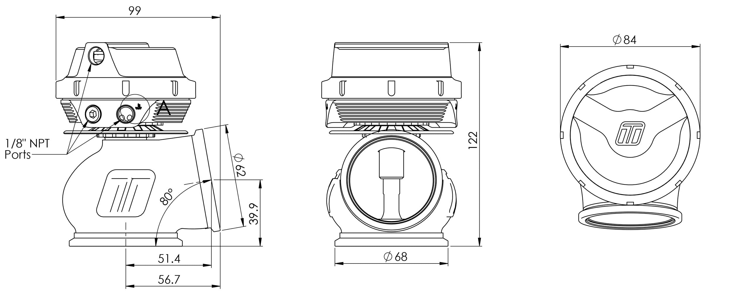 GenV ProGate50 14psi External Wastegate (Sleeper)