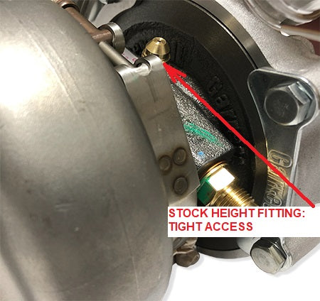 thumbnail image 2 of 1st-racing Turbo Oil Feed Restrictor Adapter Fitting - 7/16-24 To AN4 - Anodized Black 2 of 6